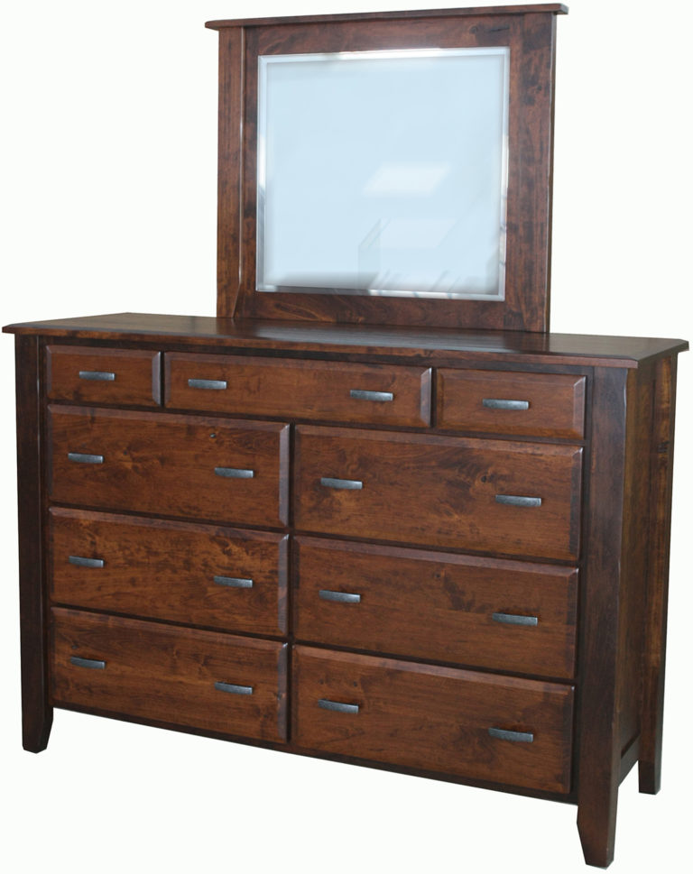 Amish Ashton Nine Drawer Wide Mule Dresser