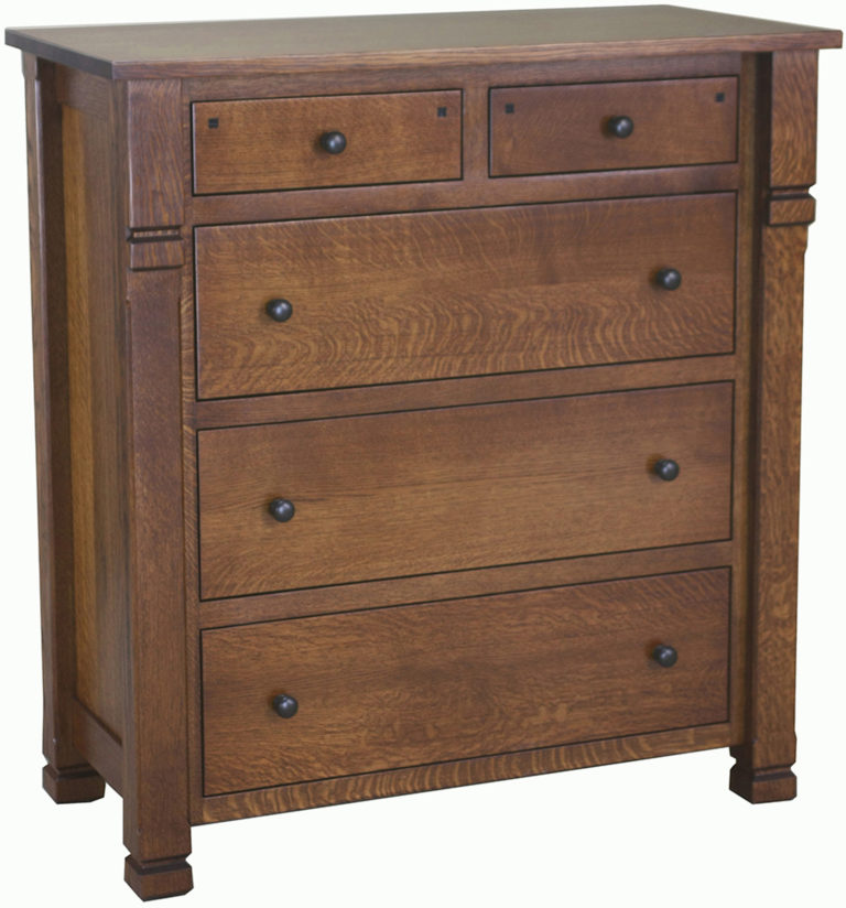 Amish Brockport Five Drawer Chest