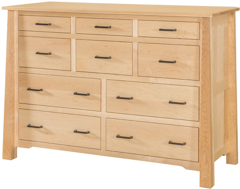 Amish Cambridge 10 Drawer Mule Dresser