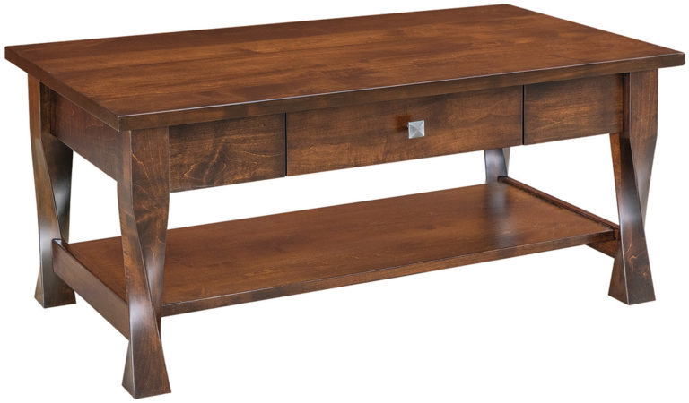 Amish Lexington One Drawer Open Coffee Table