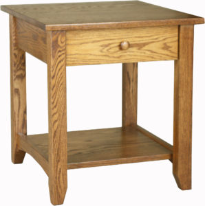 Shaker Open Oak End Table