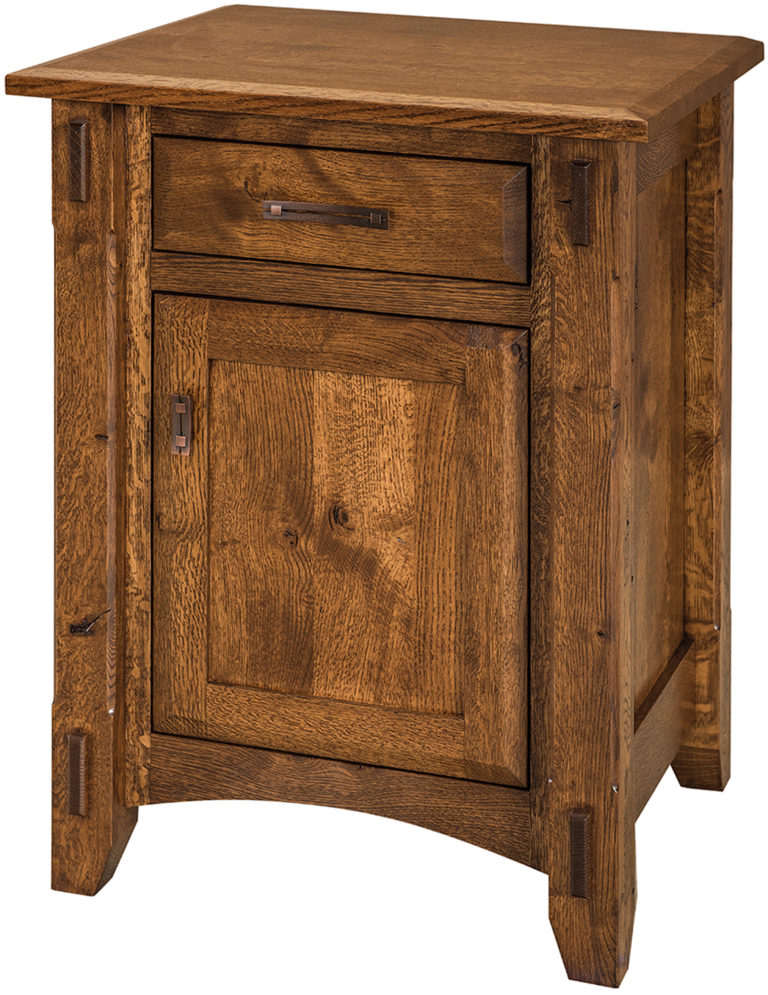 Rustic 1/4 Sawn Tacoma Small Nightstand