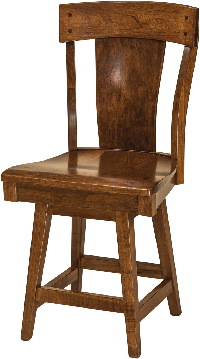 Amish Lacombe Hardwood Swivel Bar Stool