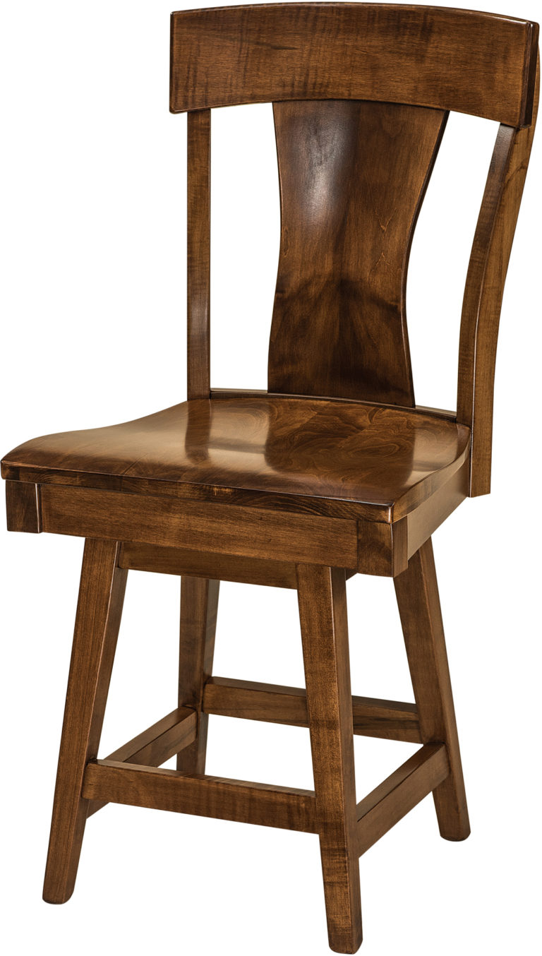 Amish Ramsey Hardwood Swivel Bar Stool