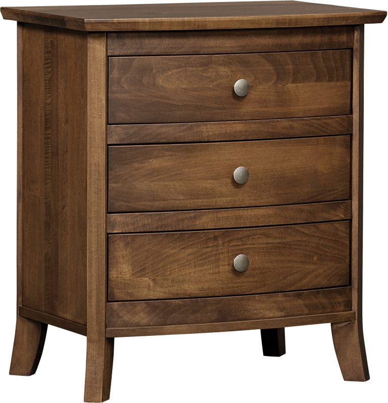 Amish Laurel 3 Drawer Nightstand