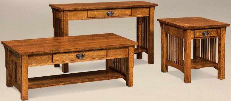 Amish Cubic Occasional Table Set