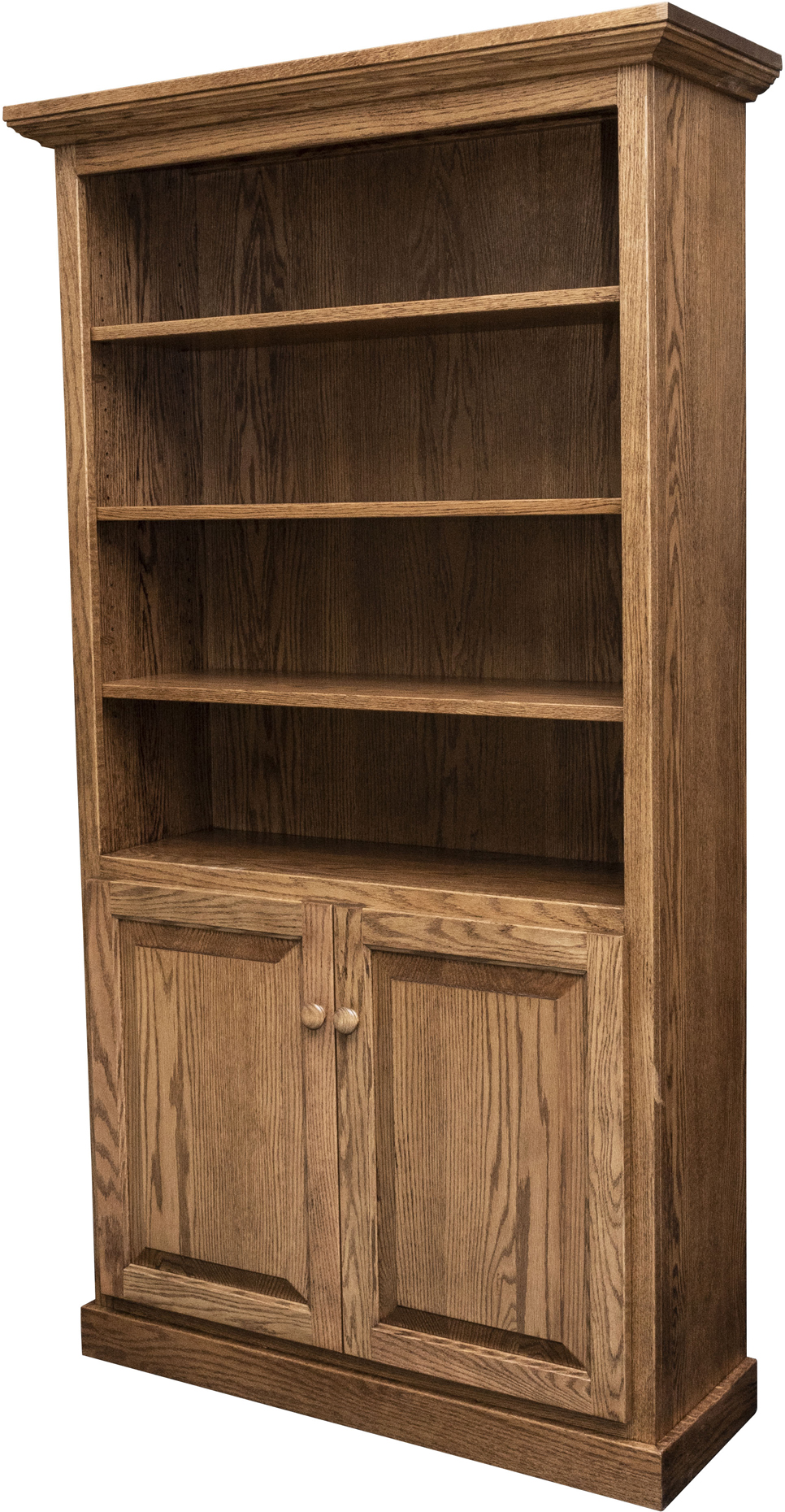 Traditional wooden bookcase with adjustable shelves