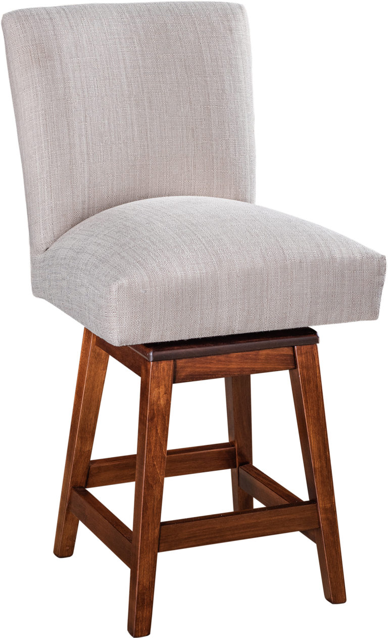 Amish Trenton Hardwood Swivel Bar Stool