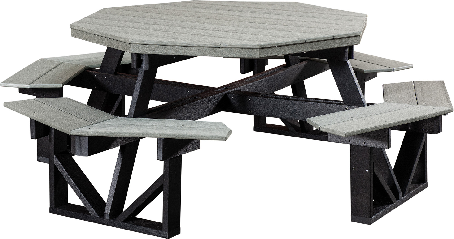Poly Round Patio Table with Benches Amish Patio Table Picnic Table