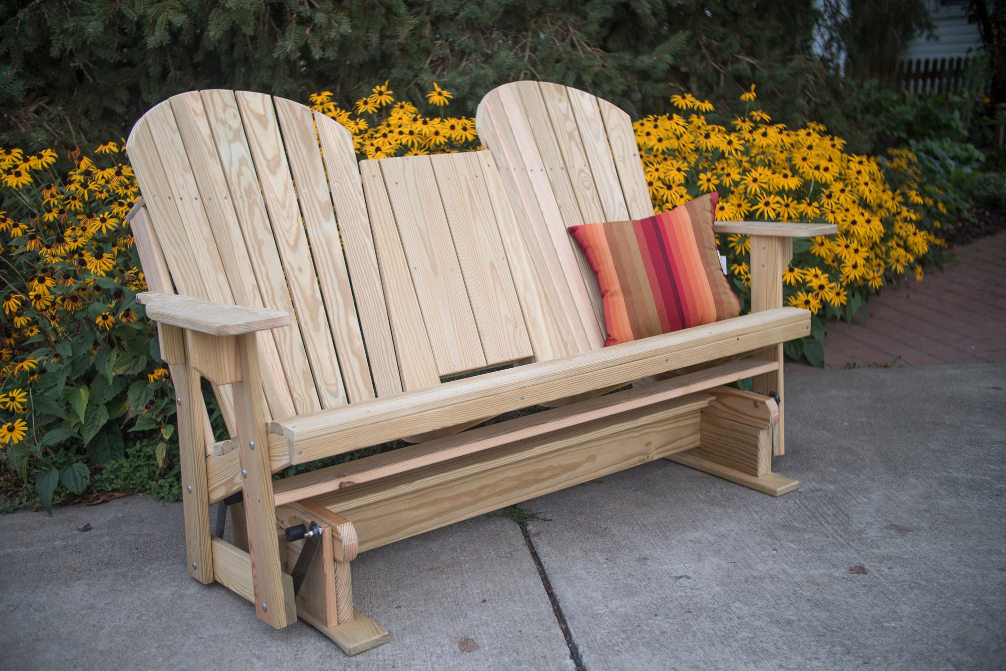 5' Double Adirondack Glider Amish 5' Double Adirondack 