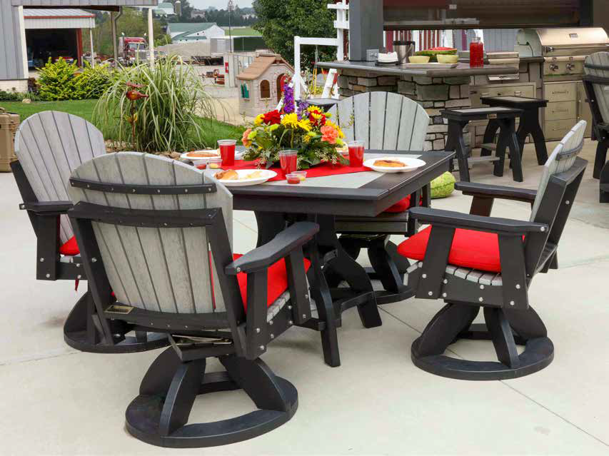 Poly Square Patio Table Set - Brandenberry Amish Furniture