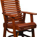Cedar Contoured Swivel Glider