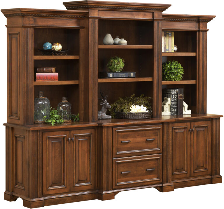 Amish Lincoln Base and Three Piece Hutch