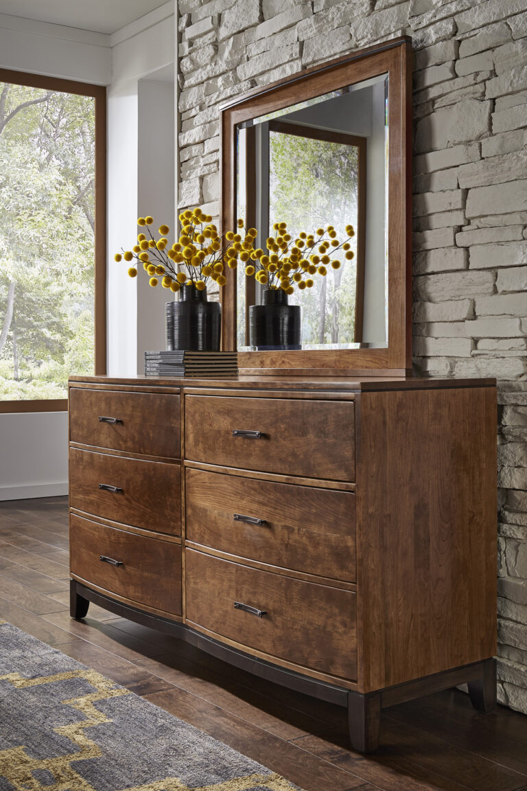 Trieste Six Drawer Dresser and Mirror