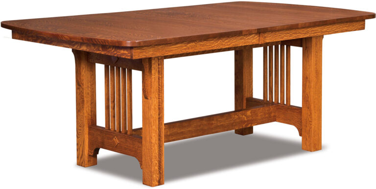 Custom Craftsman Mission Trestle Dining Table