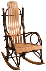 Hickory Rocker with Red Oak Back and Seat