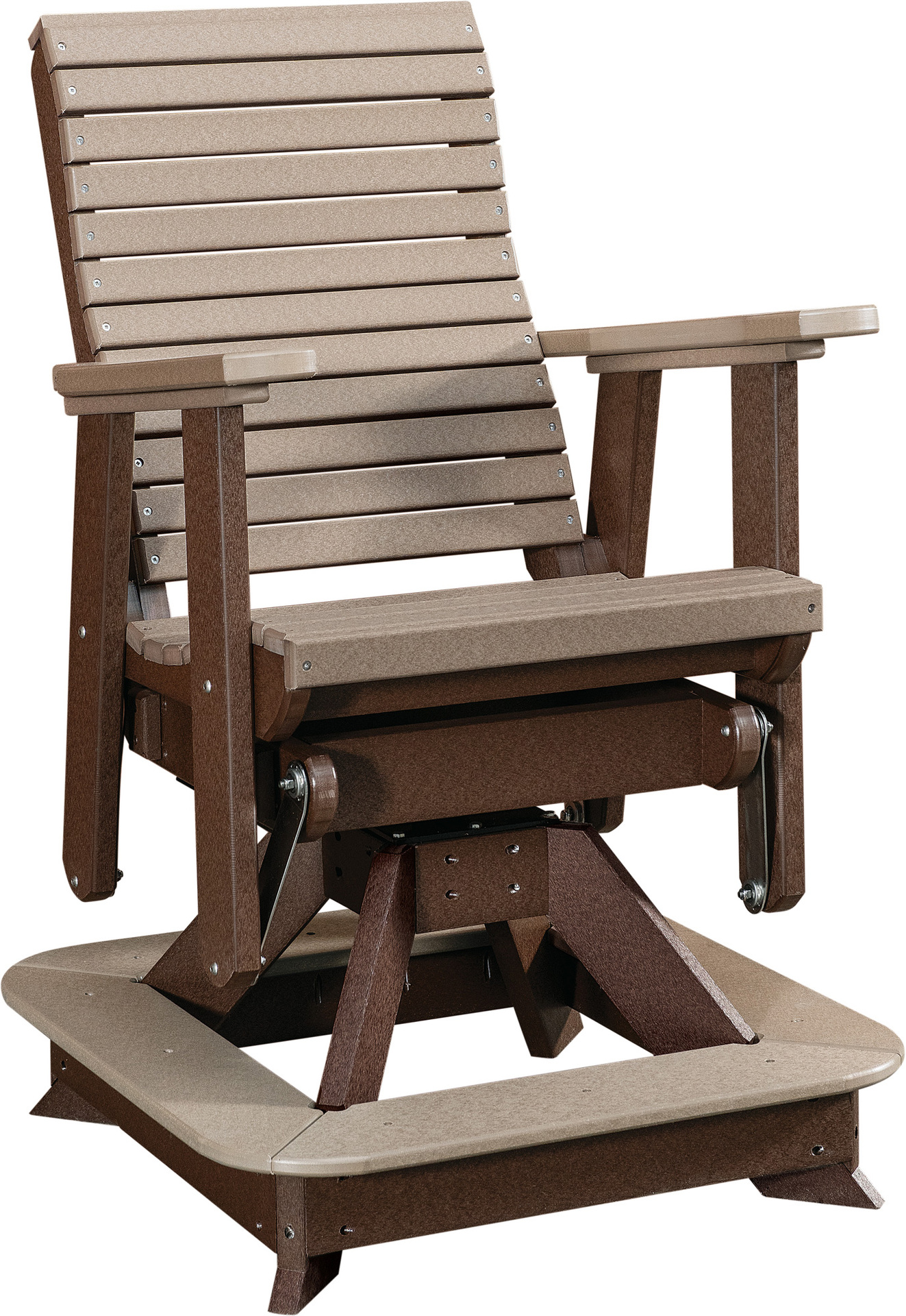 Roll Back Balcony Swivel Glider Amish Swivel Glider Patio Glider