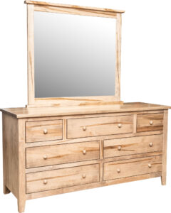 Ridgecrest Mission Seven Drawer Dresser with Mirror