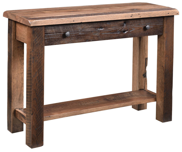 Custom Reclaimed Post Mission Sofa Table