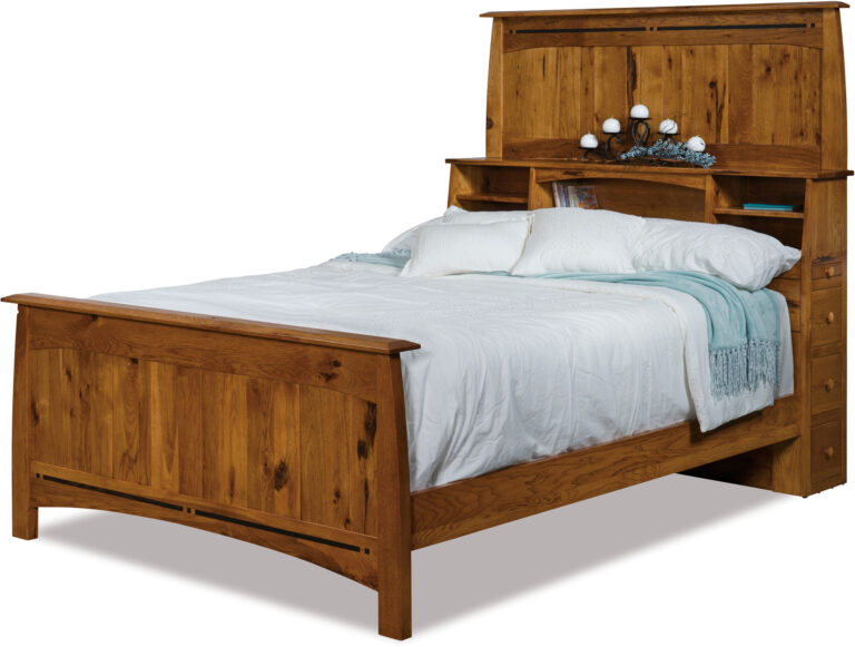 Custom Boulder Creek Bookcase Headboard Bed