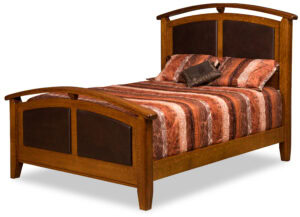 Cascade Leather Panel Bed
