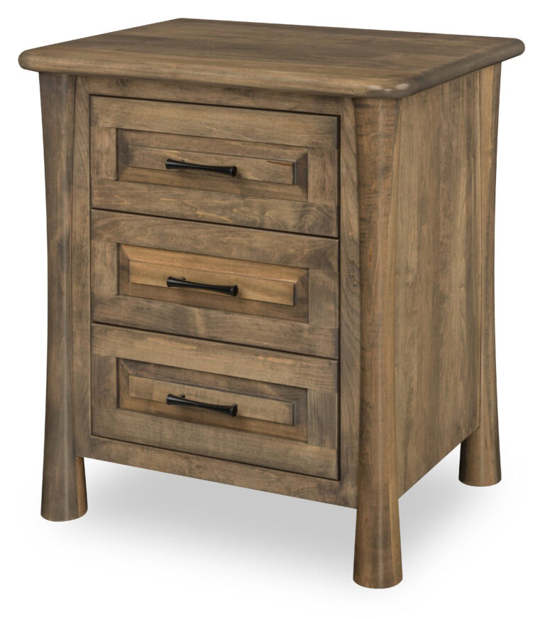 Custom Oakdale Three Drawer Nightstand