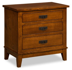 Sierra Mission Wide Three Drawer Nightstand