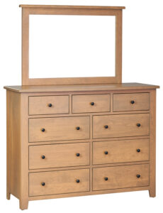 Charland Nine Drawer Dresser with Mirror