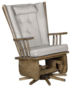 High Back Swivel Glider with Smooth Posts