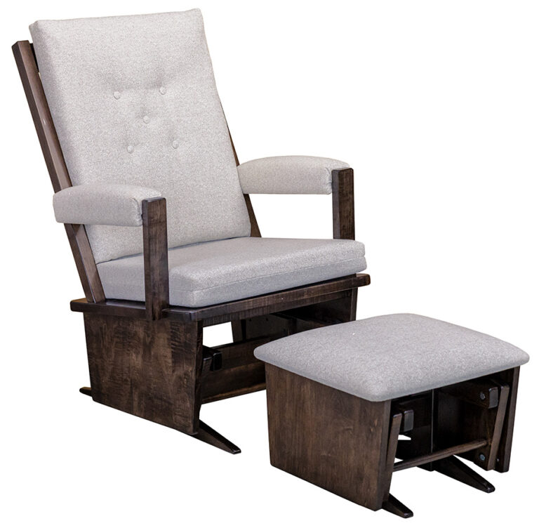 Custom Remi Glider with Ottoman and Padded Arms