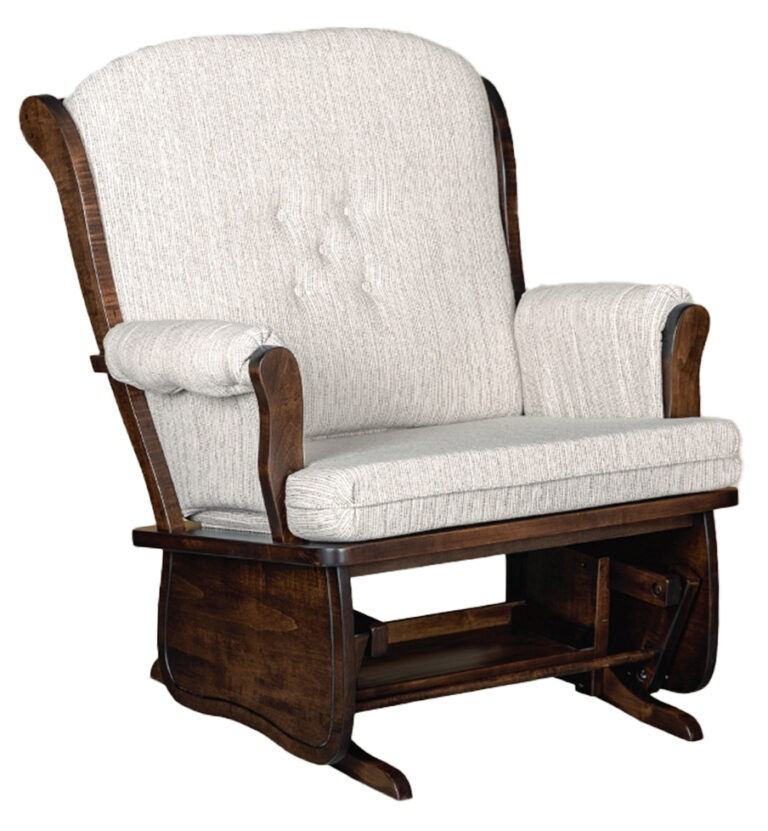 Custom Swanback Chair and A Half Glider with Padded Arms