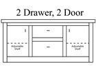 Georgetown Office Set with 2 Drawers and 2 Doors