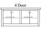 Georgetown Credenza with Hutch with 4 Doors