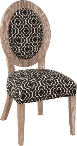 Amish Roanoke Side Chair in Licorice Dark Fabric