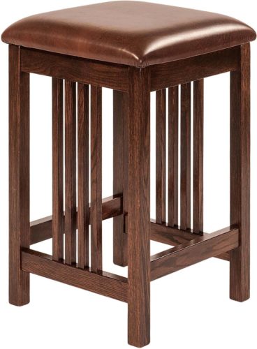 Amish Griffin Leather Bar Chair