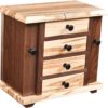 Amish 13 inch Dresser Top Jewelry Cabinet Rustic Walnut