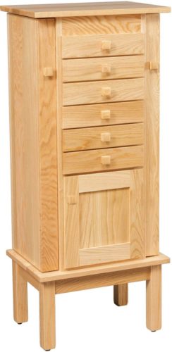 Amish 48 inch Winged Mission Jewelry Armoire Oak