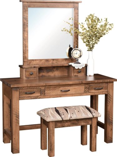 Custom Amish Bwood Dressing Table, Rustic Vanity Table