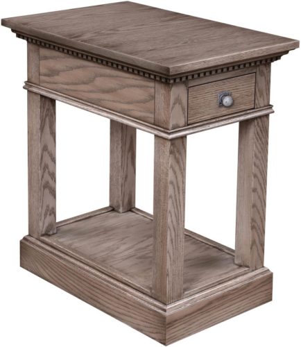 Amish Grand Manor Chair Side Table Oak