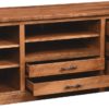 Amish Tuscany Entertainment Console Open