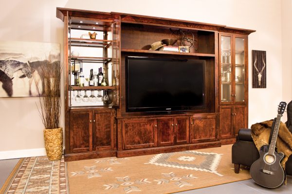 Amish Manning TV Wall Unit Room View