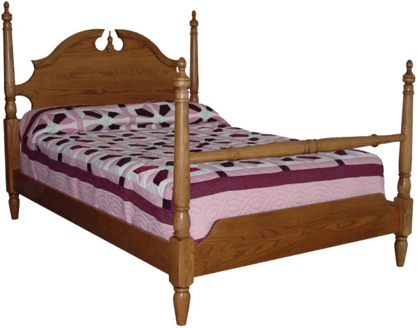 Amish Crown Four Post Bed