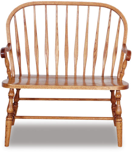 Amish Bent Feather Bow Bench