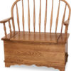Amish Bent Feather Bow Bench Storage