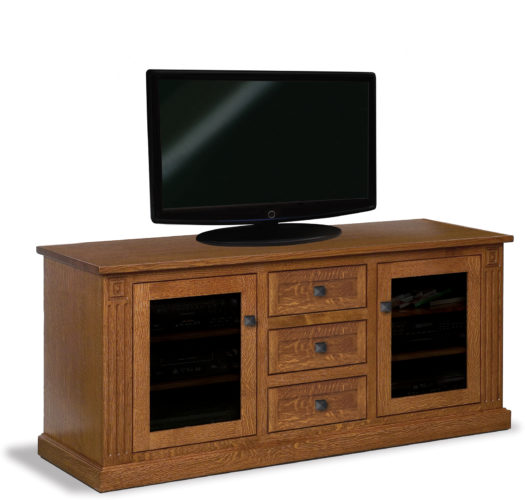 Amish Manhattan Mission Three Drawer TV Stand