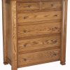 Wide Amish Brockport Six Drawer Chest