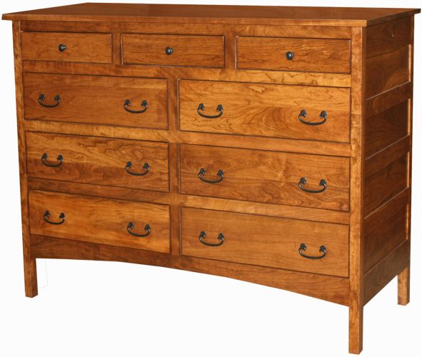 Amish Granny Mission Nine Drawer Mule Dresser