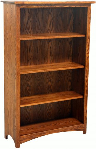 Amish Shaker 39 Inch Wide Bookcase with Four Shelves