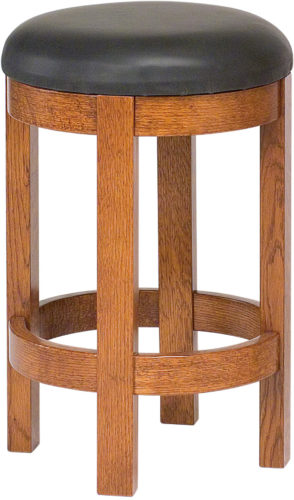 Amish Barrel Solid Wood Barstool