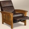 Amish Heartland Slatted Recliner Partially Reclined